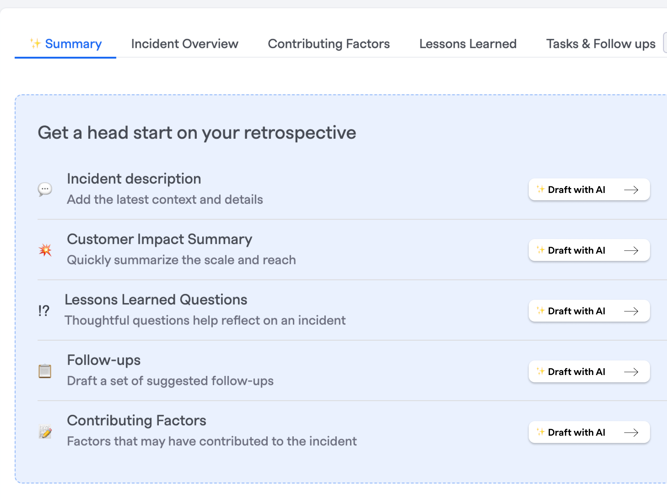 AI-Drafted Retrospectives